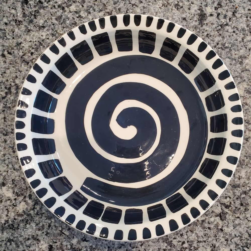 Modern Black & White Platter Bowl Set